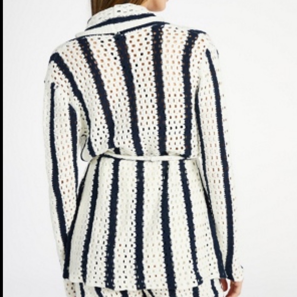 Striped Crotchet Beach Cover-Up - Picture 3 of 8